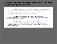Tablet Screenshot of inkandscissors.com